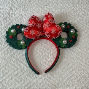 Disney Parks Christmas Wreath Ear Headband